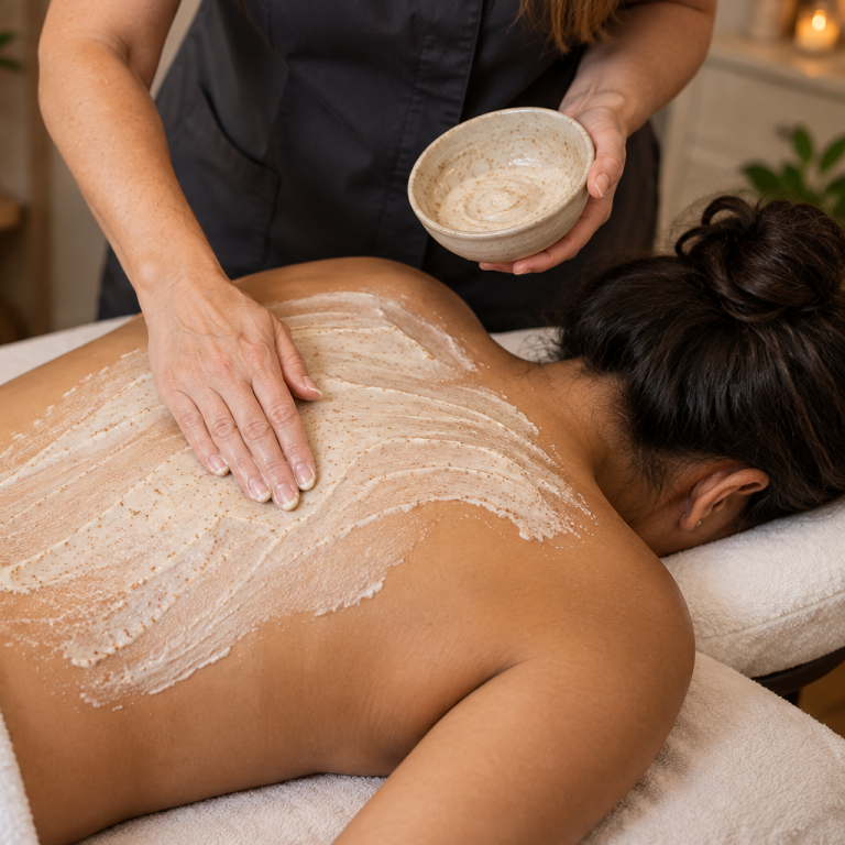 Jikiden Reiki Relaxed woman on massage table receiving a Jikiden Reiki session.